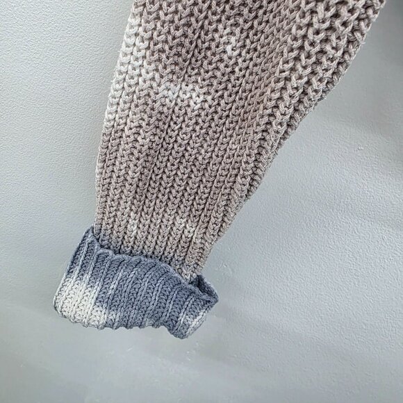 Jessica Simpson Distressed Tie-Dye Pullover Sweater Cropped Frayed Hem Size S - Picture 8 of 16